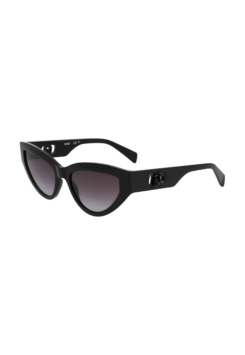 Ochelari de soare cat-eye cu lentile in degrade, Negru
