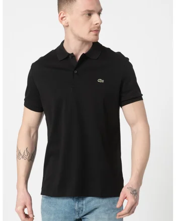 Tricou polo regular fit de bumbac, Negru
