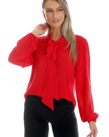 Bluza Dama,  Noblesse, cu Funda ampla V354, Rosu