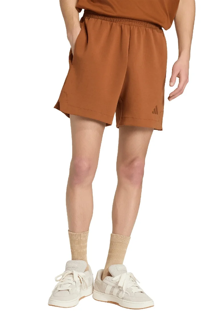 Pantaloni scurti relaxed fit din amestec de modal cu buzunare laterale, Maro scortisoara