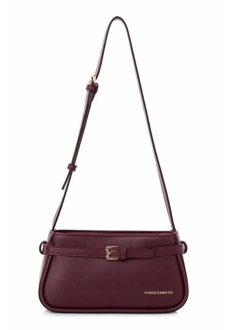 Geanta din piele cu fermoardwqfwq, Visiniu, 14 x 25 x 6.5 CM