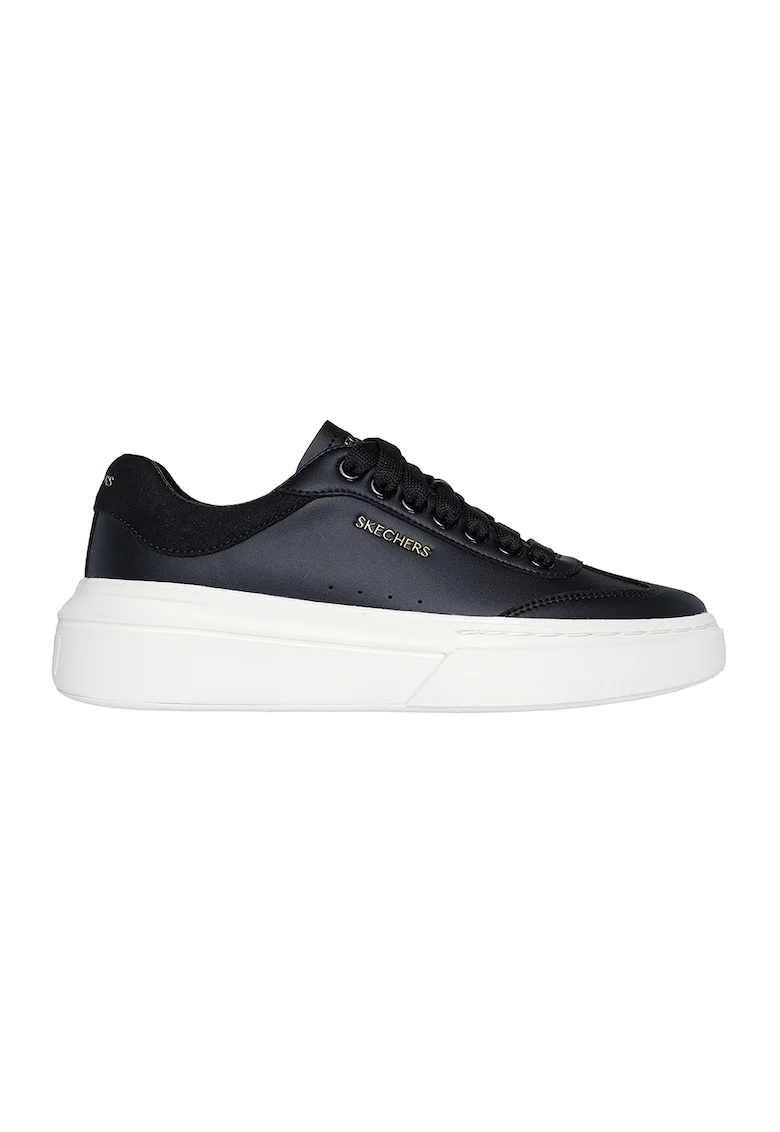 Pantofi sport de piele ecologica si piele intoarsa Cordova Cldwqfassic Best, Alb, Negru