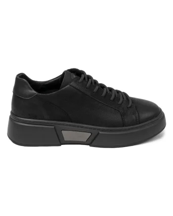 Pantofi sport din piele naturala Douglass, Negru