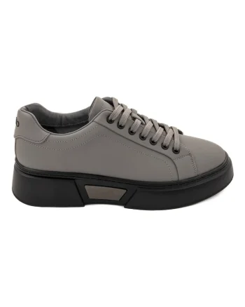 Pantofi sport din piele naturala Douglass, Gri