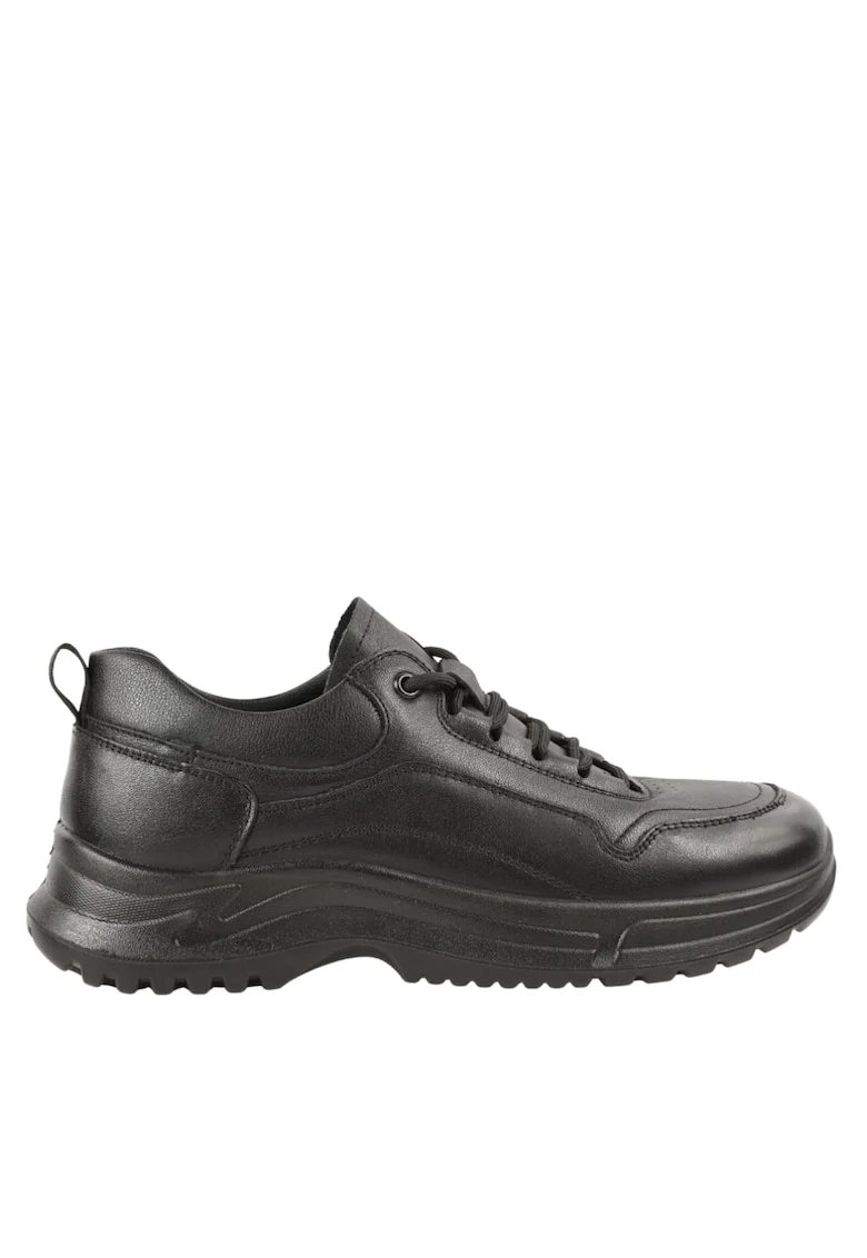 Pantofi sport, dama,  N503 negru, piele naturala, Negru