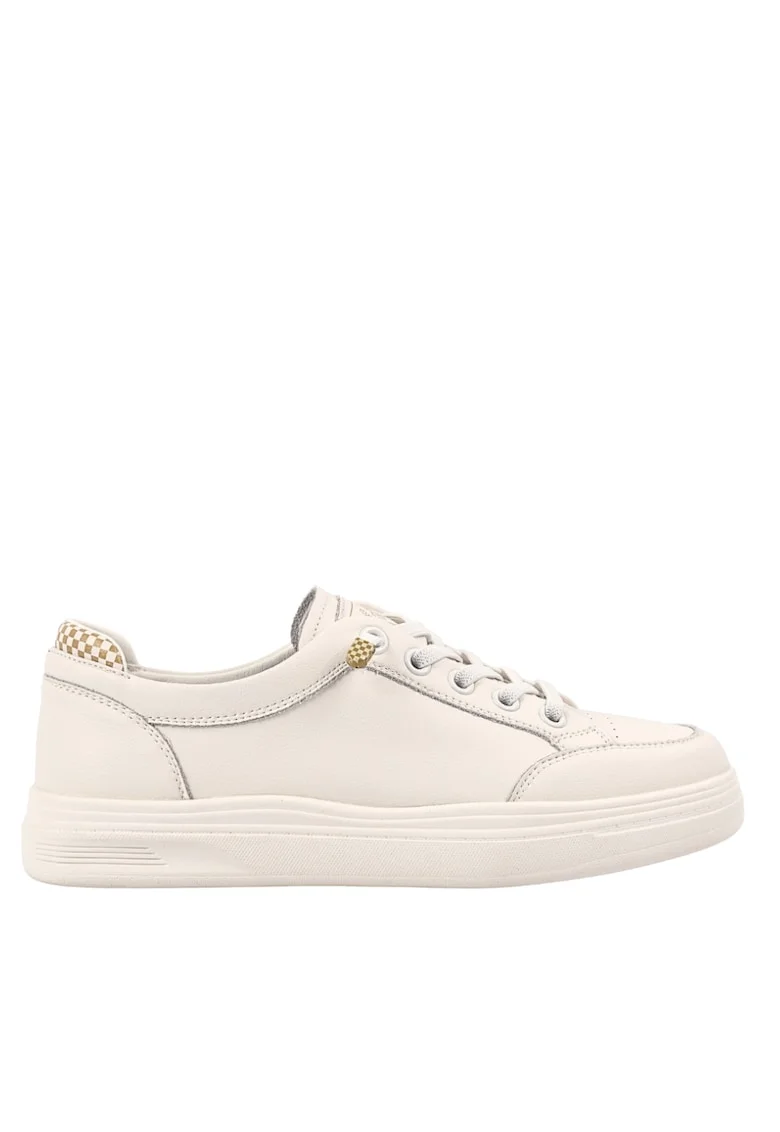 Pantofi sport, dama,  229980 alb-crem, piele naturala, Crem