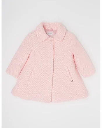 Palton cu buzunare laterale, Roz pastel