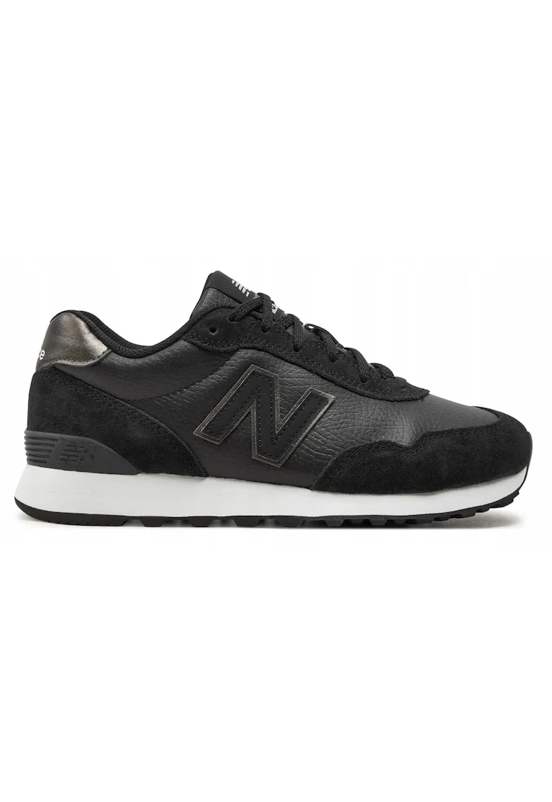 Pantofi sport cu garnituri de piele intoarsa 515, Negru