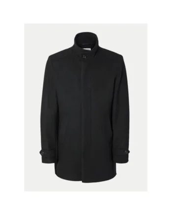 Palton barbati,  304512162, Lana/Poliester reciclat, Negru