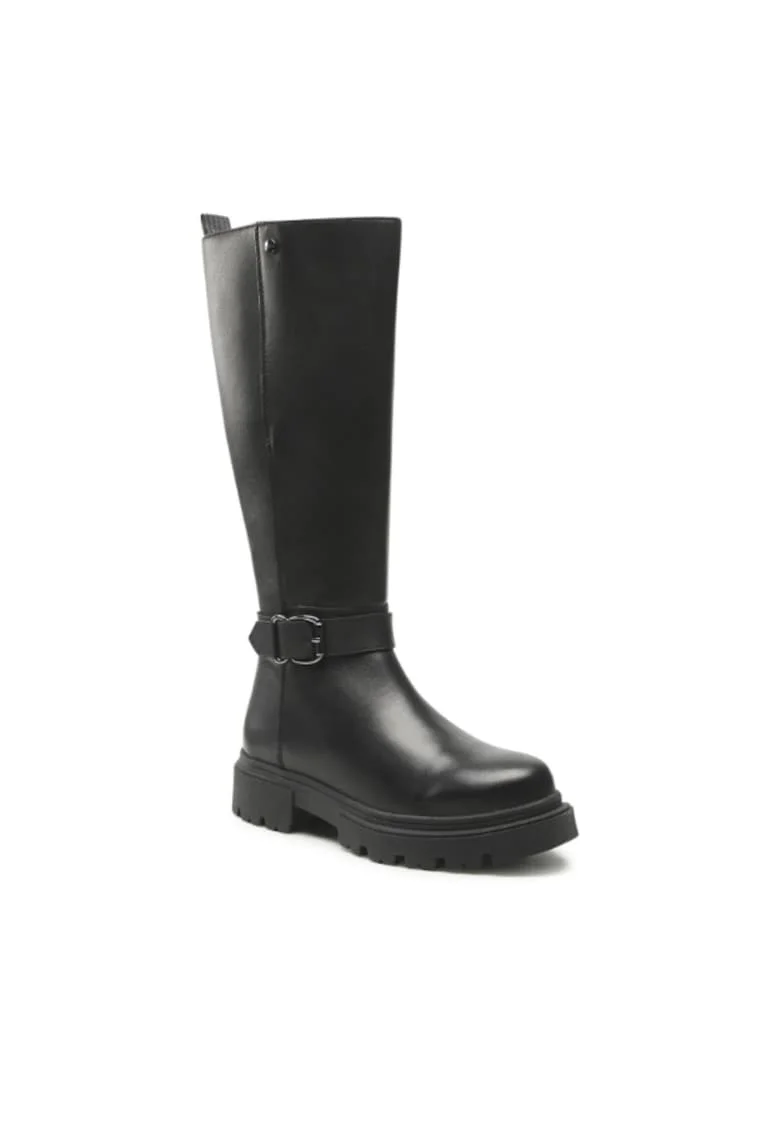 Cizme dama,  5904862178448, Negru, Piele naturala, Negru