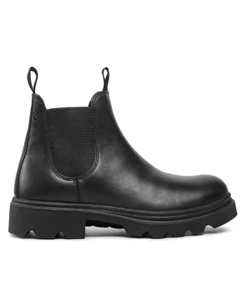 Botine cu glezna joasa pentru barbati  21470401001, Piele naturala, 43 EU, Negru