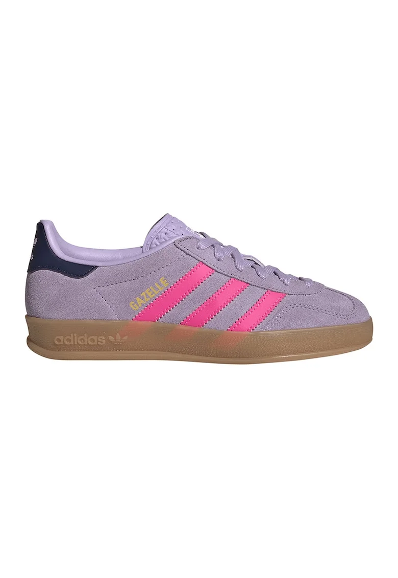 Pantofi sport din piele intoarsa cu garnituri din material sintetic Gazelle Indoor, Lila/Roz