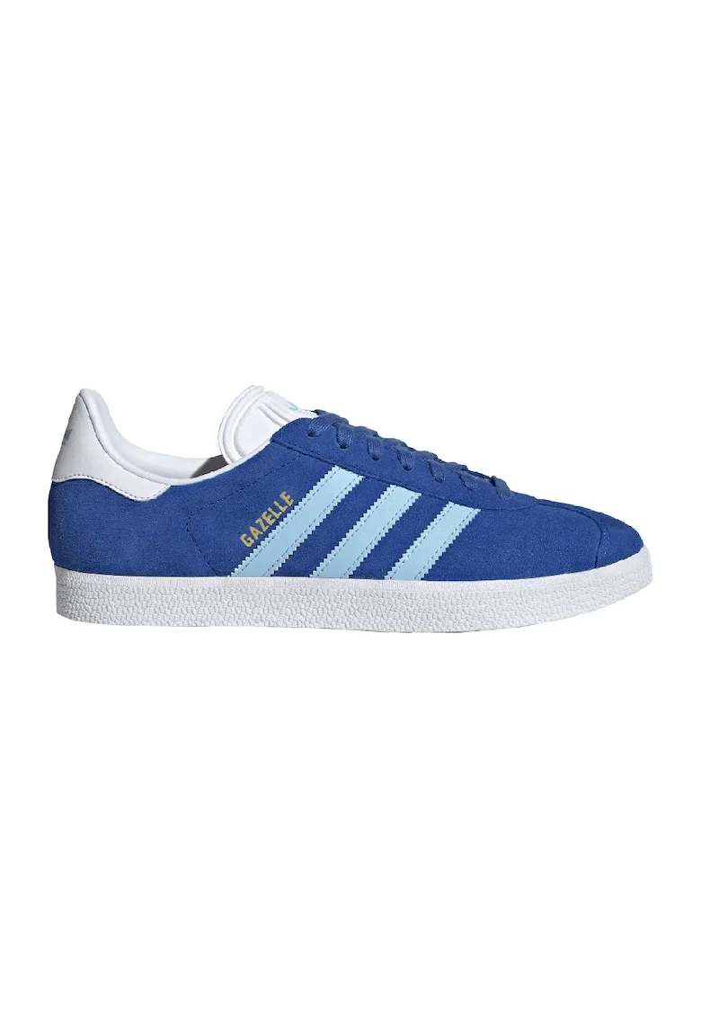 Pantofi sport din piele intoarsa Gazelle, Alb/Albastru royal