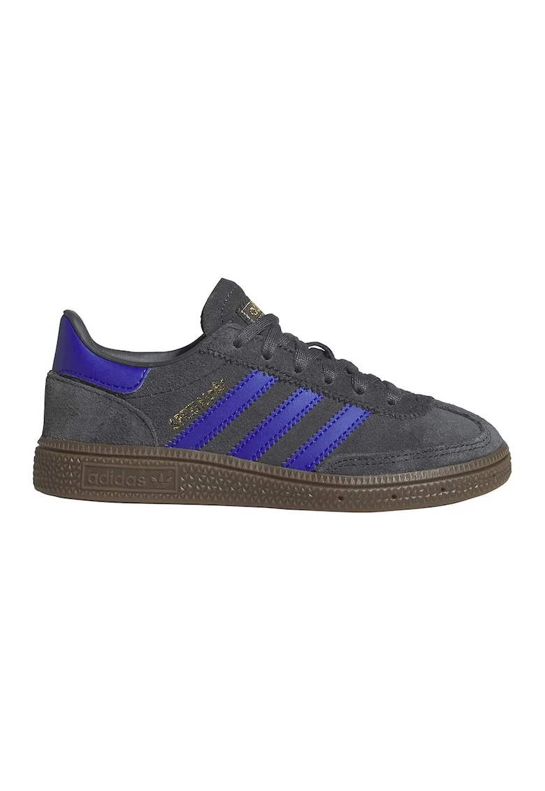 Pantofi Spezial din piele intoarsa si piele pentru handbal, Albastru royal/Gri antracit
