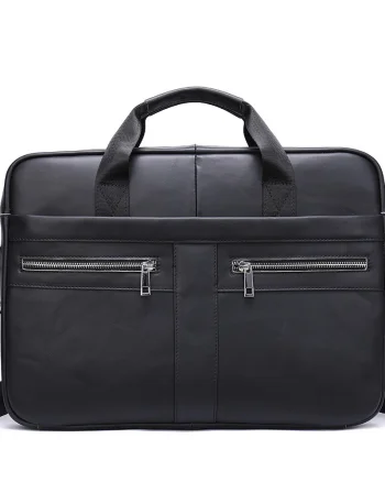 Servieta pentru barbati, Felix GT1318, piele naturala, Negru