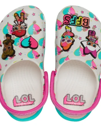 Saboti Crocs Classic Toddler LOL Surprise BFF Clog Alb - White