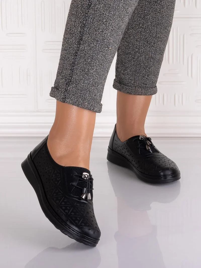 Pantofi casual Negrii dama din Piele Ecologica Sorata