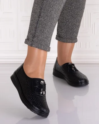 Pantofi casual Negrii dama din Piele Ecologica Sorata