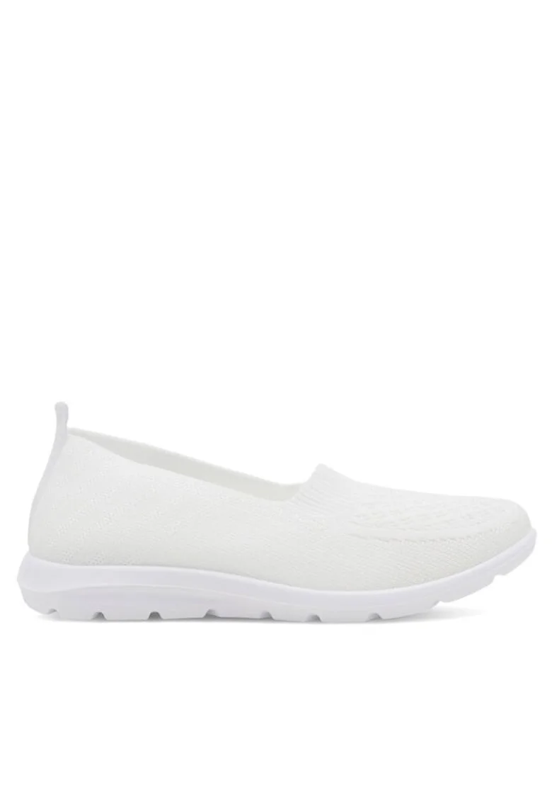 Pantofi sport dama,  Textil, Alb, Alb
