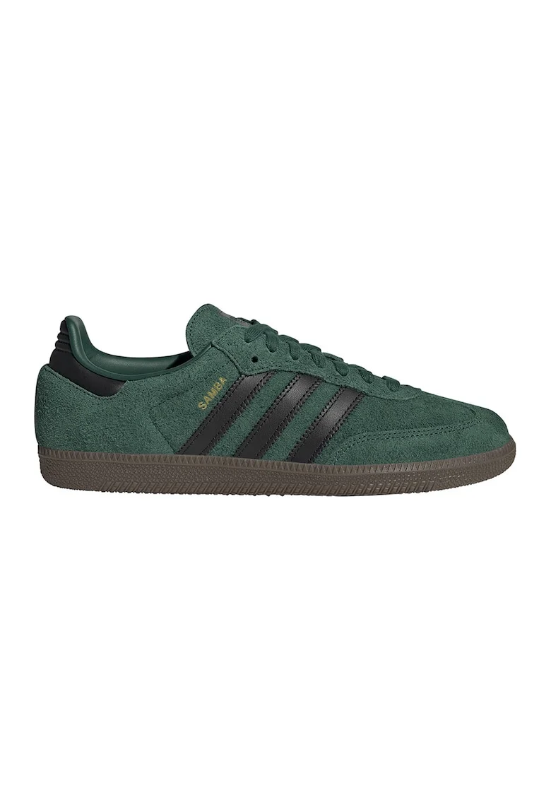 Pantofi sport low-cut din piele intoarsa Samba, Verde/Negru