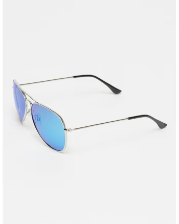 Ochelari de soare unisex cu lentile polarizate - 35987, Negru/Argintiu