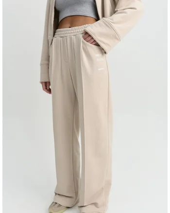FLOW Pantaloni sport dama din bumbac casual confortabili, Bej
