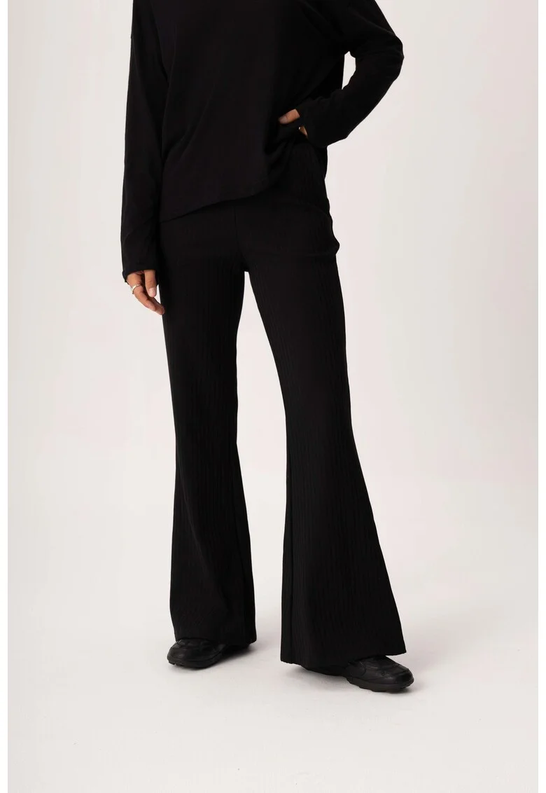 SWAY Pantaloni dama din bumbac casual confortabili, Negru