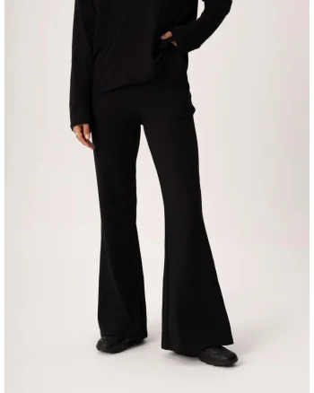 SWAY Pantaloni dama din bumbac casual confortabili, Negru