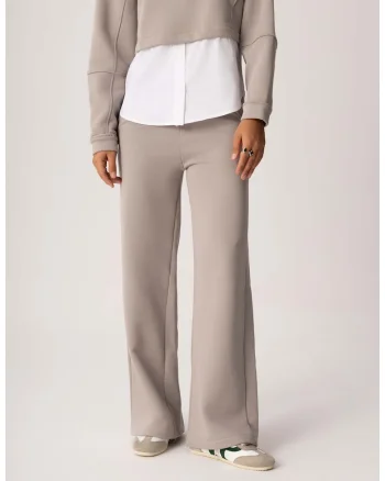 ICON Pantaloni sport dama din bumbac casual confortabili, Bej