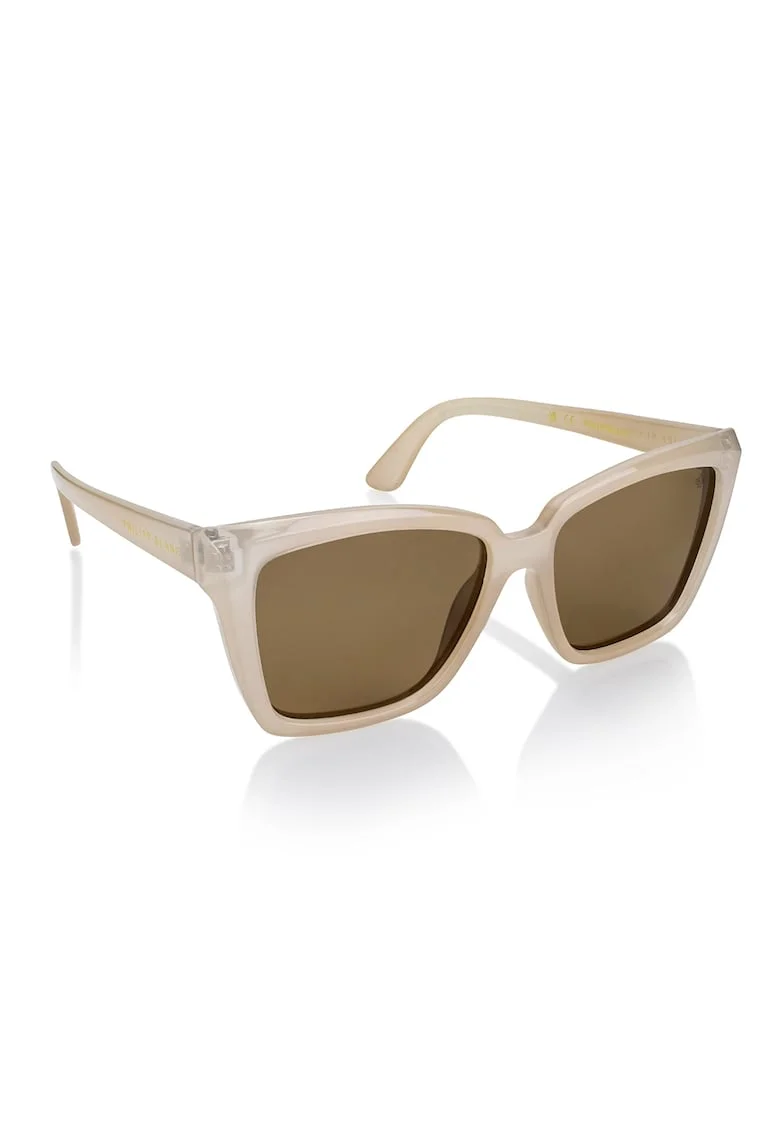 Ochelari de soare unisex cat-eye masivi polarizati, Maro nisip