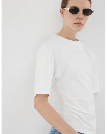 Tricou slim-fit de bumbac, Alb