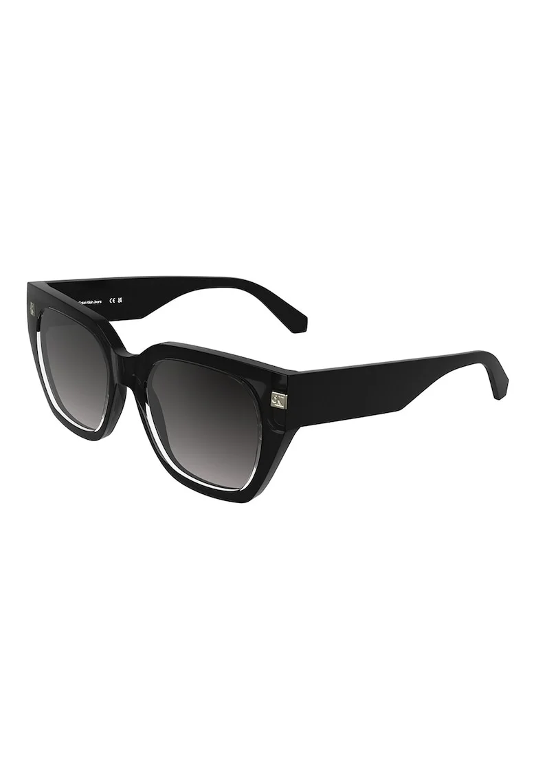 Ochelari de soare butterfly cu detalii logo, Negru