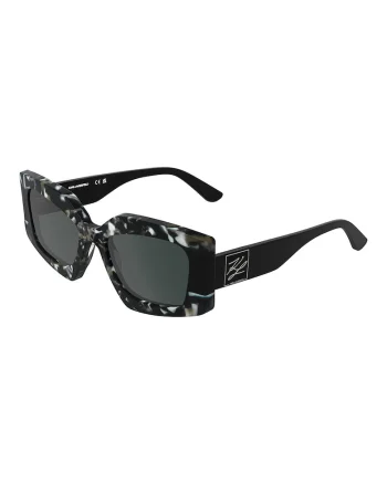 Ochelari de soare patrati cu rama groasa, Verde/Negru/Gri
