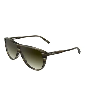 Ochelari de soare aviator cu model unisex, Verde