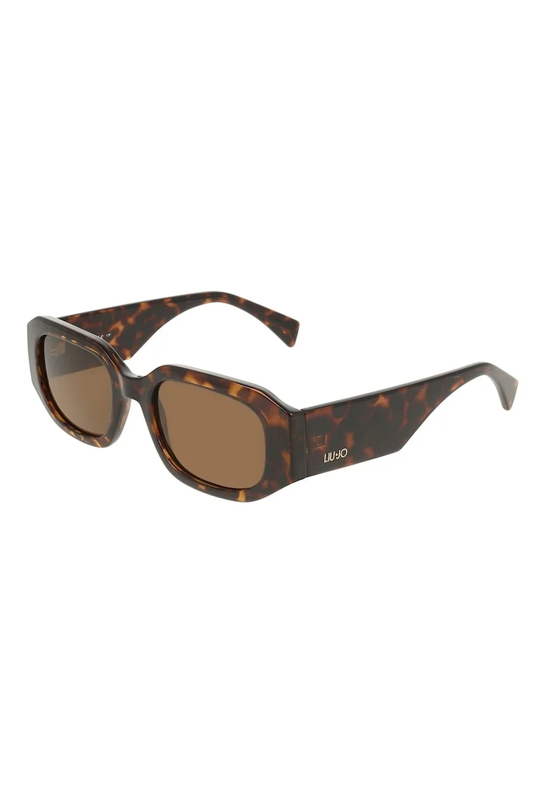Ochelari de soare hexagonali cu lentile uni, Maro/Portocaliu