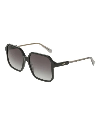 Ochelari de soare patrati cu lentile in degrade, Negru/Gri