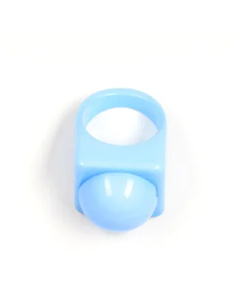 Inel  albastru, design minimalist, 54