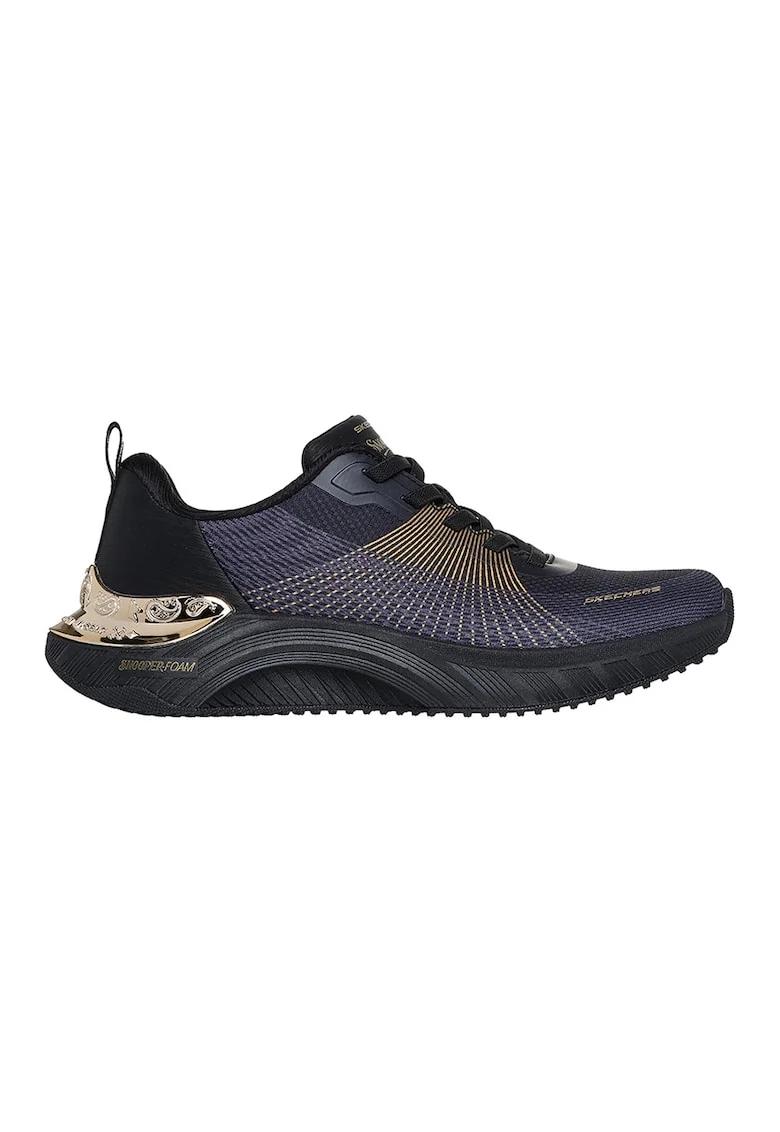 Pantofi sport din material textil cu garnituri cu aspect metalizat Snoop Ace-Cyber Walker, Albastru ultramarin/Caramel
