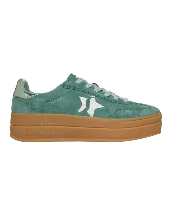 Pantofi sport din piele intoarsa Academy HI Elevated Essence, Alb/Verde persan