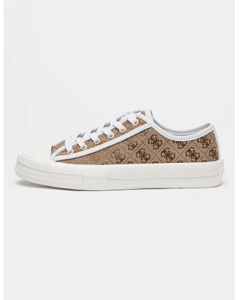 Pantofi sport din material textil cu logo Jelexa, Maro