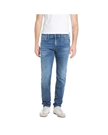 Blugi slim fit Hyperflex Anbass, Albastru royal