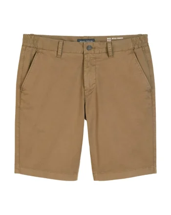 Pantaloni chino scurti din amestec de bumbac, Maro