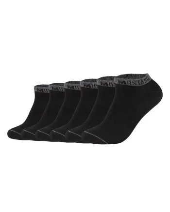 Set de sosete cu logo, pana la glezna - 6 perechi, Negru
