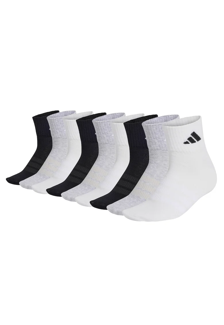 Set de sosete pana la glezna Thin & Light Sportswear - 9 perechi, Alb/Negru/Gri