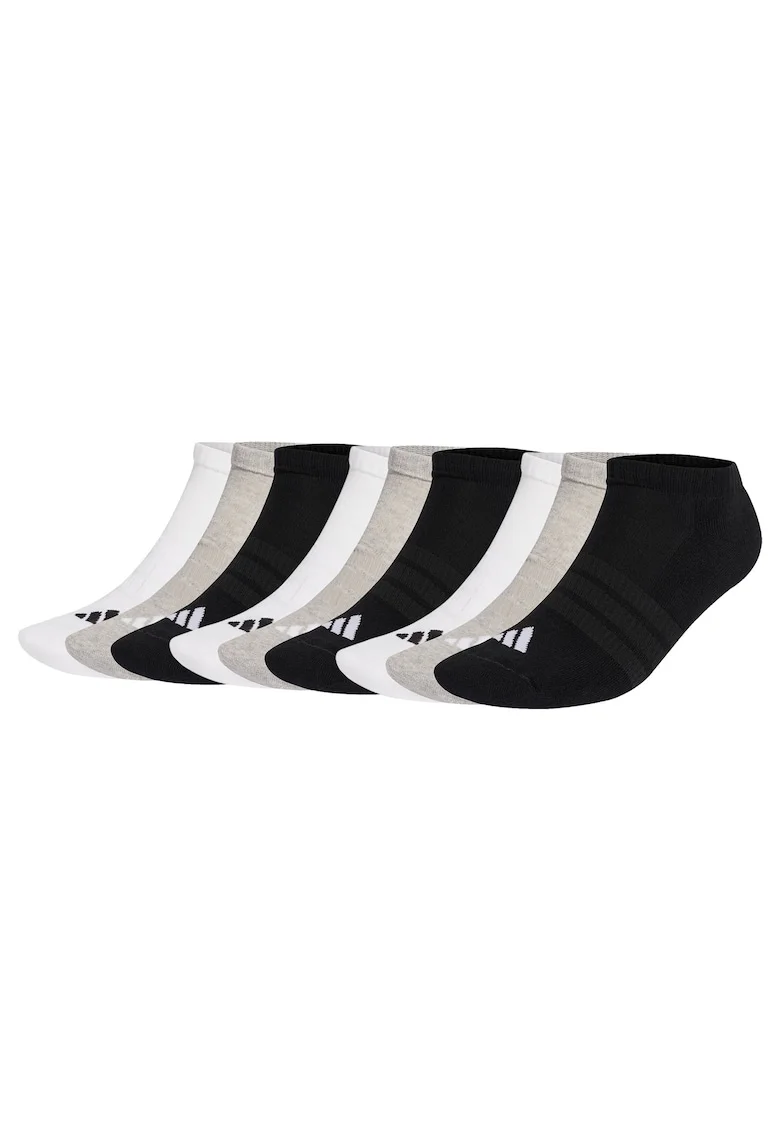 Set de sosete unisex din amestec de bumbac cu logo - 9 perechi, Alb/Negru/Gri