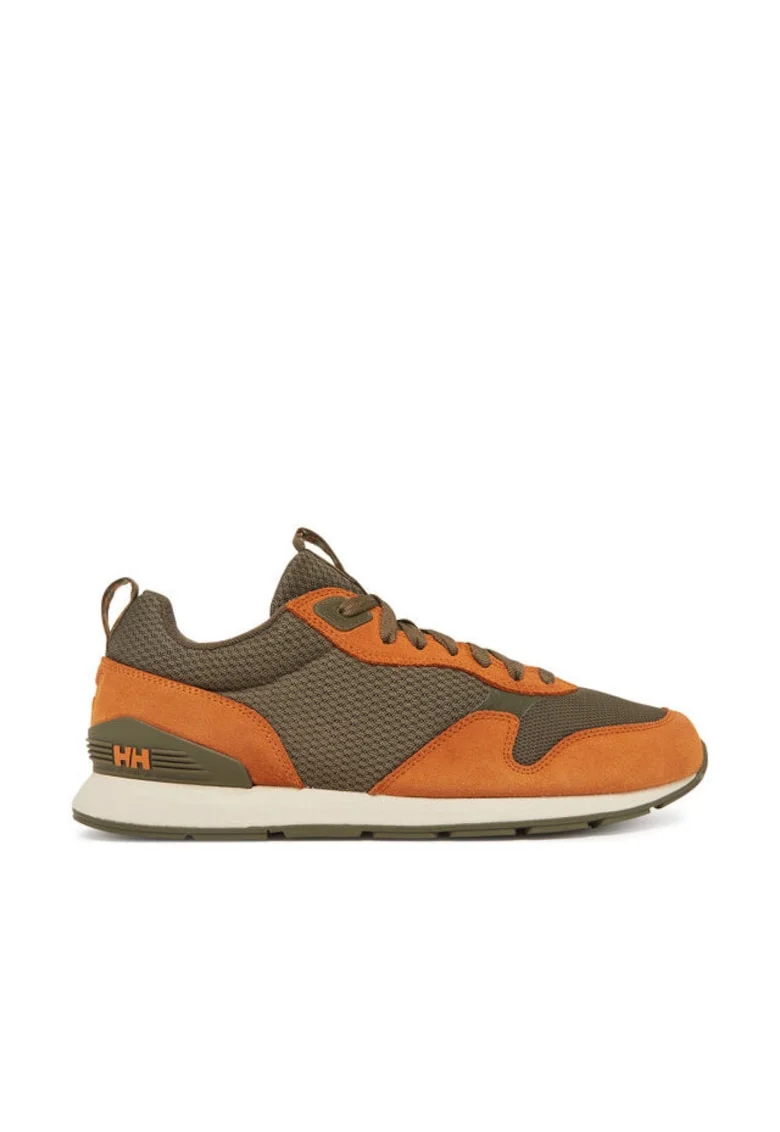 Pantofi sport barbati, 12004,  Textil, 42 EU, Maro/Kaki, Maro/Portocaliu