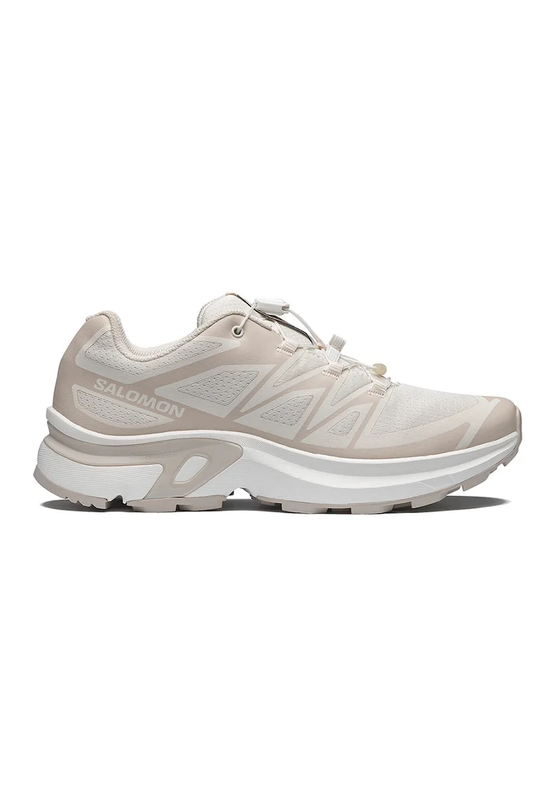 Pantofi sport XT-EVR din material textil cu sireturi elastice, Gri deschis/Maro taupe deschis