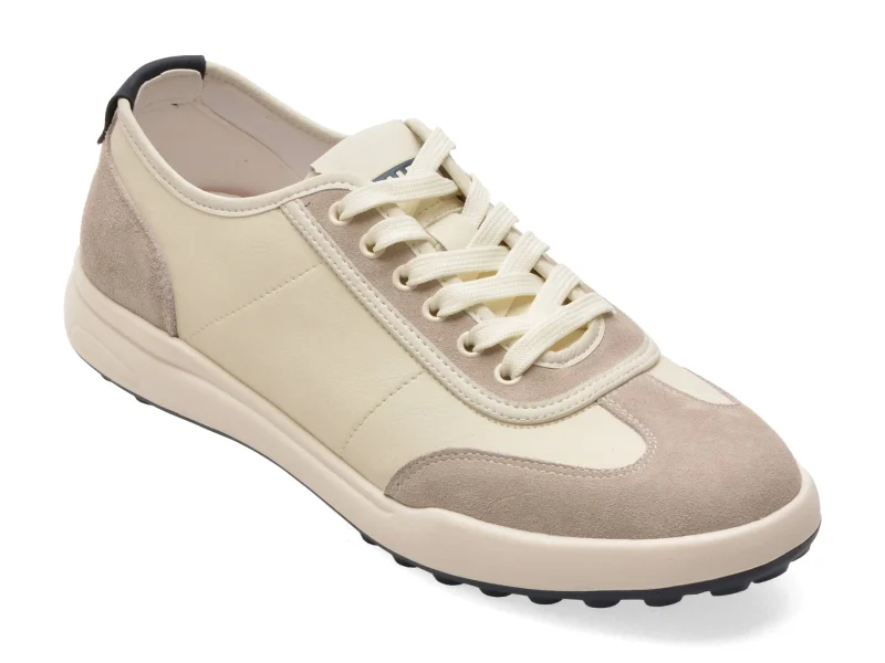 Pantofi sport OTTER albi, T25239, din piele naturala
