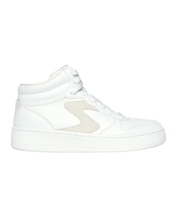 Pantofi sport mid-high din piele ecologica Court 92, Alb