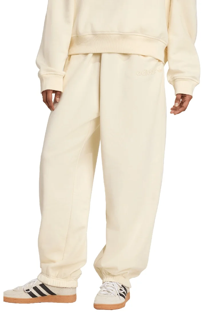 Pantaloni de trening supradimensionati cu buzunare laterale Essentials, Crem